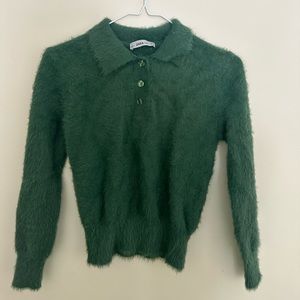 Green Knit Zara Sweater Top